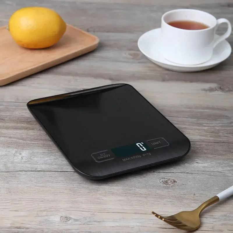 Food Scale Digital Kitchen Scale Stainless Steel Weight in Grams and Ounces for Baking Cooking and Meal Prep LCD Display Home — image 1