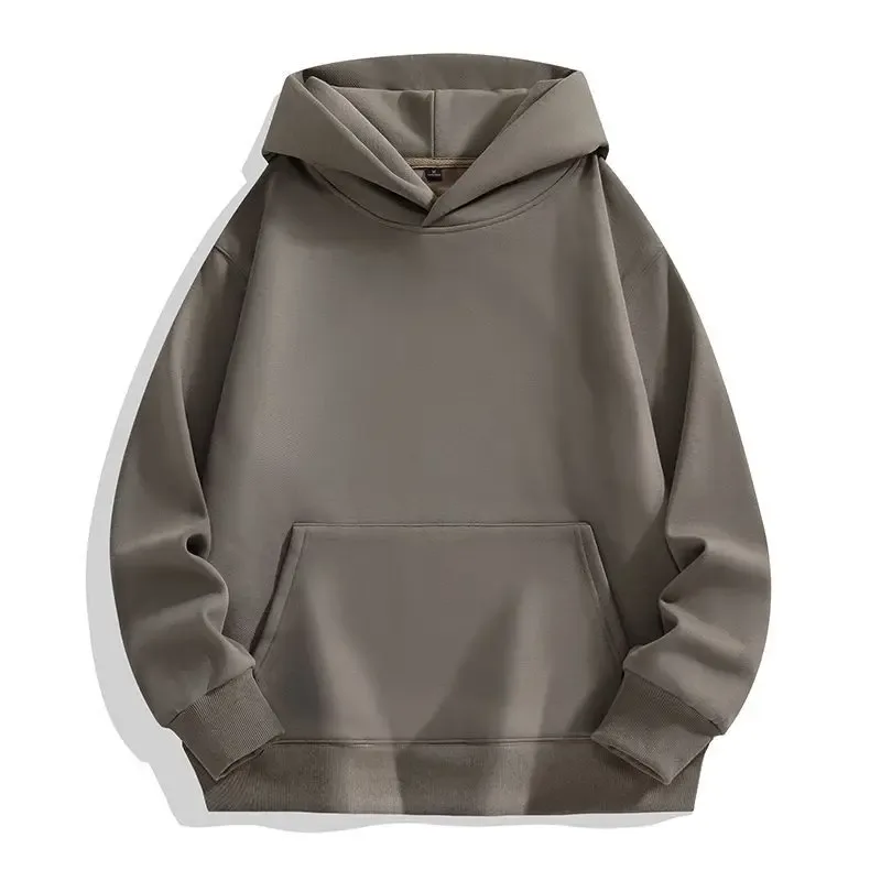 480GSM Winter Men's 100% Cotton Oversized Hoodies No String Casual Streetwear Sporty Hooded Sweatshirts Heavy Fleece Pullovers — image 10