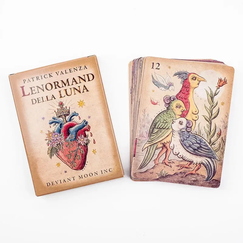 36Pcs Lenormand Della Luna Tarot Deck Tabletop Cards Of Group Games For Parties Precognition & Divinatio Oracle Set 7.3*10.2cm