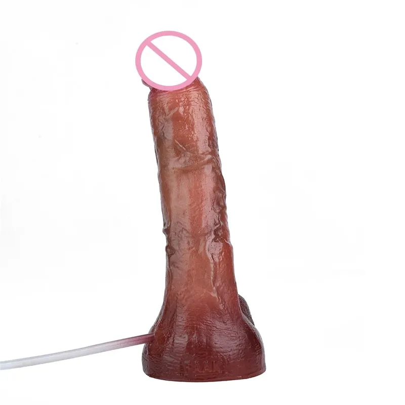 Lifelike Squirting Penis Silicone Ejaculation Large Realistic Dildo With Sucker Skin Touch Anal Sex Toys For Women — image 2