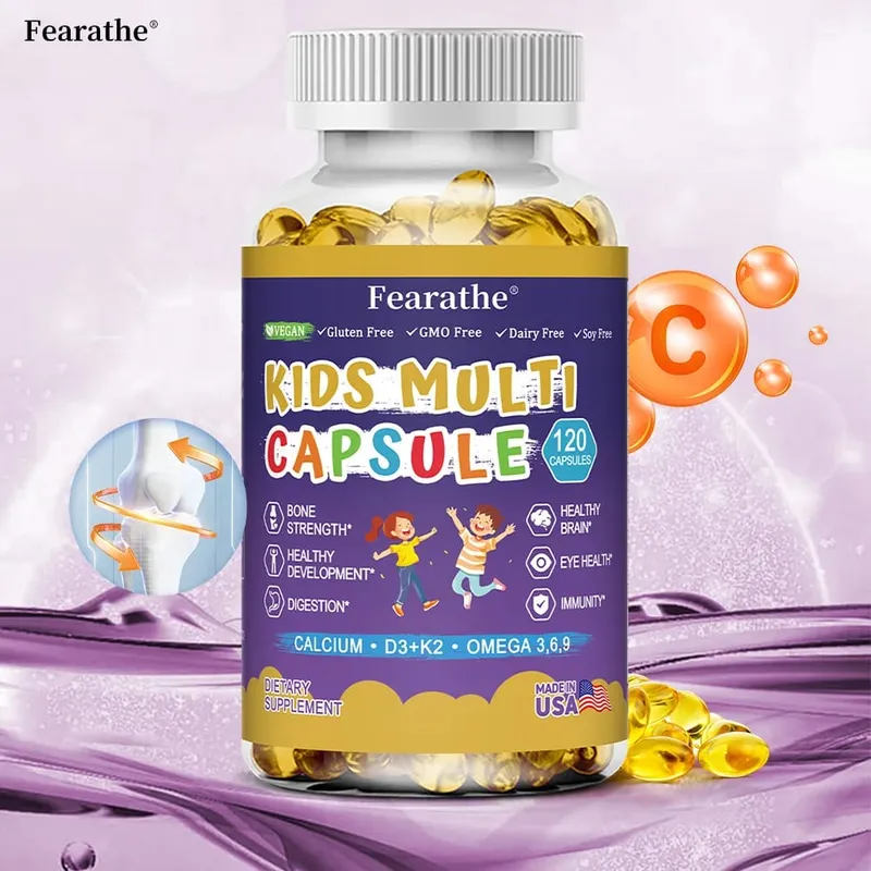 Caramelle gommose nutrizionali complete per bambini con vitamina D3, zinco e iodio per supporto immunitario e supporto alla crescita 60 caramelle gommose — image 2