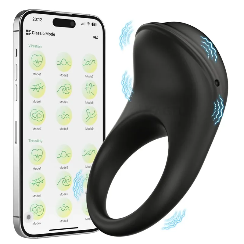 APP Control Vibrator Cock Ring for Men Delay Ejaculation Penis Ring Sex Toys Lock Penisring Cockring Adult Male Sex Supplies 18+ — image 7