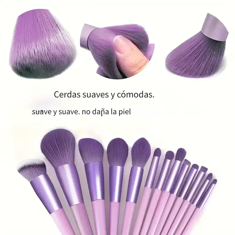 Professiona 13PCS Makeup Brushes Set Foundation Eyeshadow Blush Powder Blending Soft Fluffy Cosmetic Full Set Female Makeup Tool — image 4