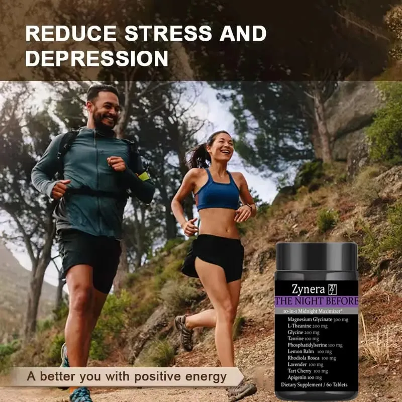 Magnesium Supplement Glycinate L-Theanine Glycine Taurine Maintain Calm Nerve Sleep Quality Anxiety Stress Mood Health Dietary — image 6