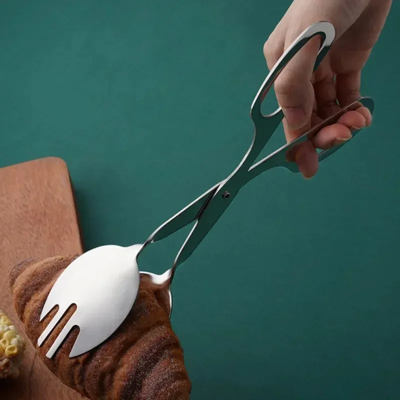 1PC Salad Dressing Food Clip Mini Cakes Bakery Supplies Heavy Duty Scissors Bread Tong Stainless Steel Steak Clamp — image 9