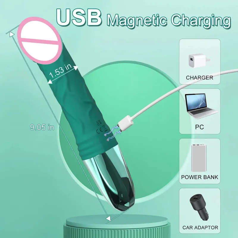 Female LCD Display Vibrator Clitoris Nipple Gspot Tease Dildo Stimulator Vagina Anal Masturbator Sex Toys for Women Male Couples
