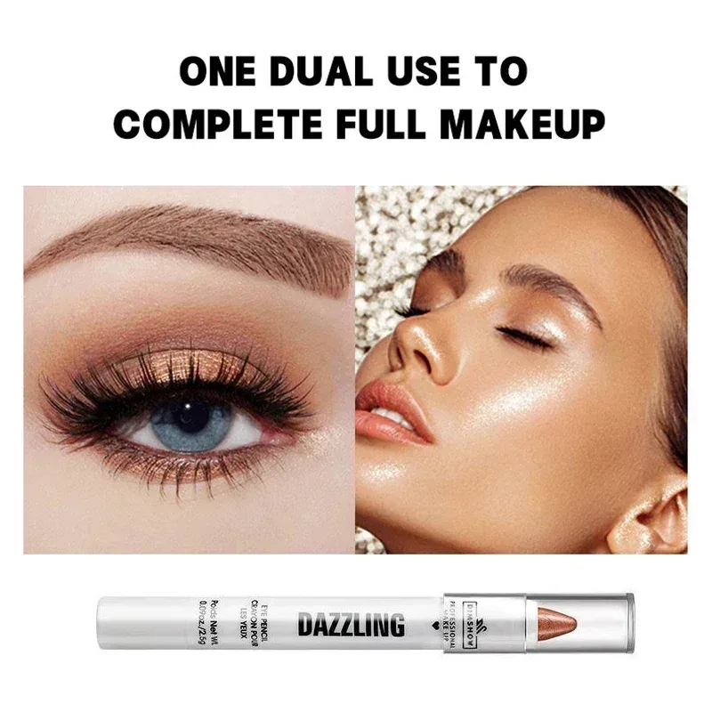 12 Colors Pearlescent Eyeshadow Pencil Waterproof Long Lasting Glitter Shimmer Eye Shadow Pen Eyeliner Stick Eyes Makeup Tools — image 5