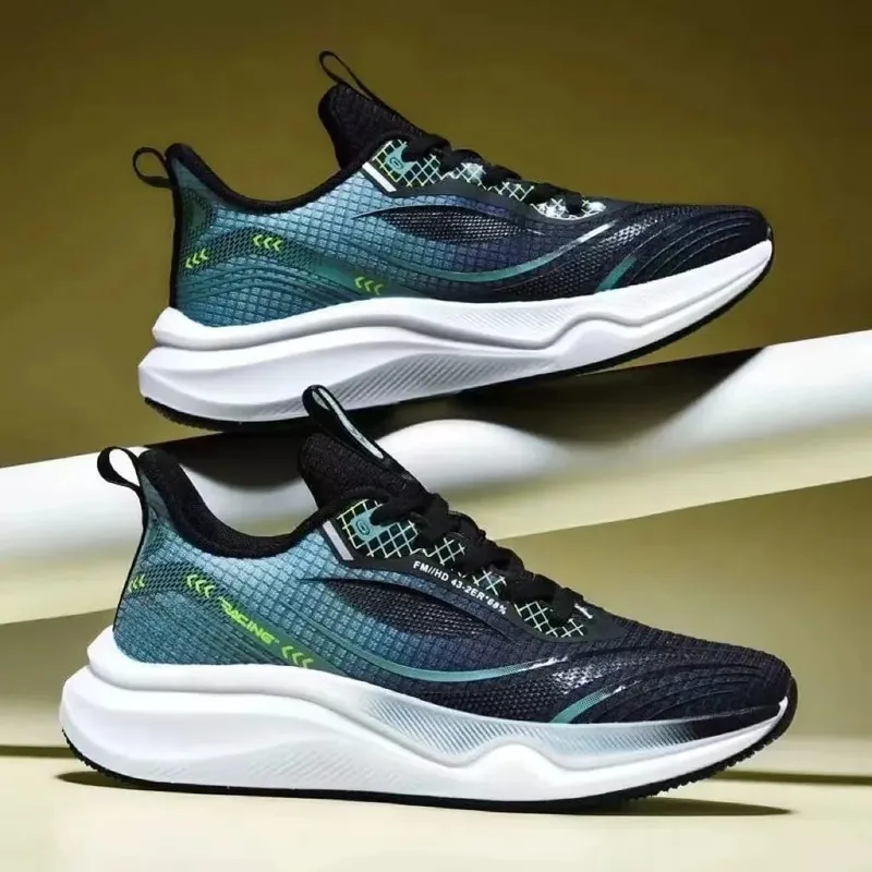 Men's Shoes Lightweight Sports Running Casual Fly Woven Mesh Soft Sole Sneakers Breathable Fashion Trendy Shoes for Teenagers