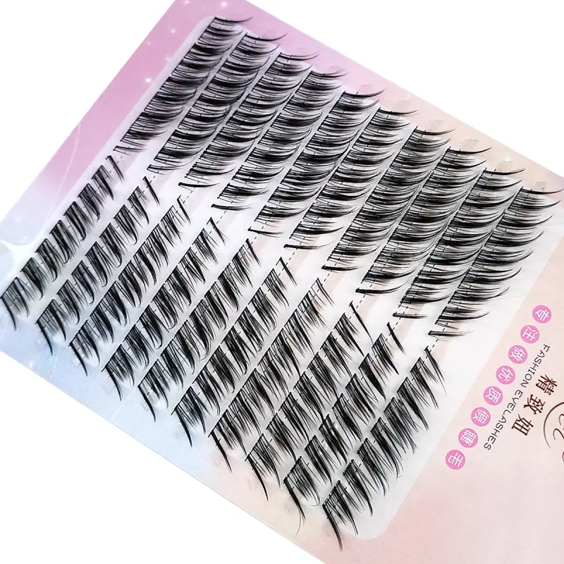 3D Fluffy Single Cluster Eyelash Extension Segmented Natural Mink Fox Eye Effect makeup Lash Individual False eyelashes
