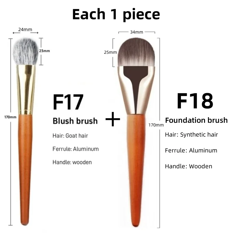 Blush Brush Highlighter Face Shadow Makeup Brushes Natural Goat Blusher Essential Cosmetic Tools — image 12