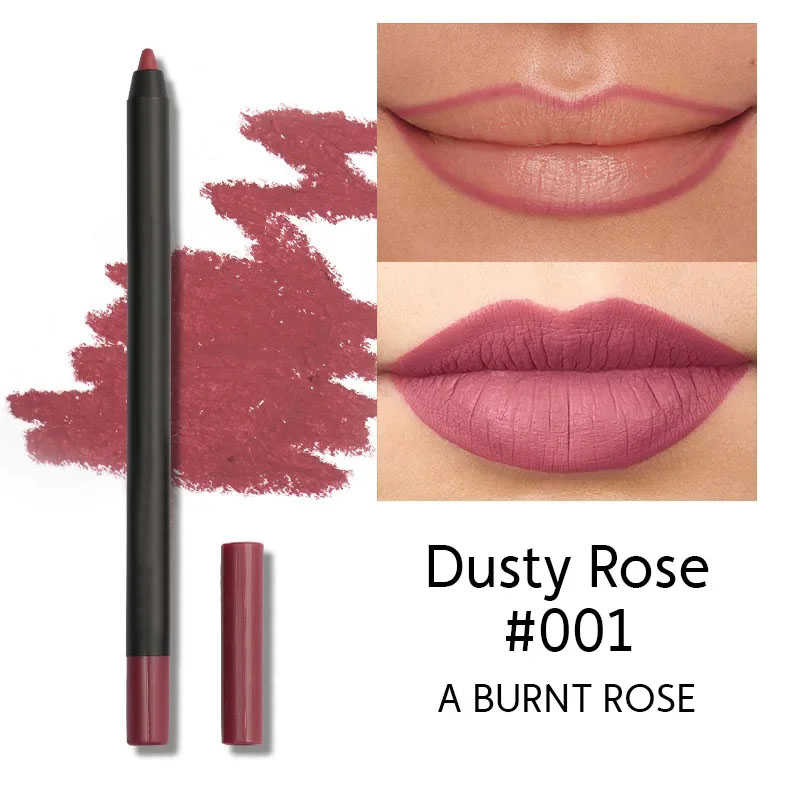 Nude Brown Lip Liner Pencil Lipstick Matte Smooth Waterproof Lipliner Long Lasting Non-stick Cup Lipstick Pen Beauty Cosmetics — image 8