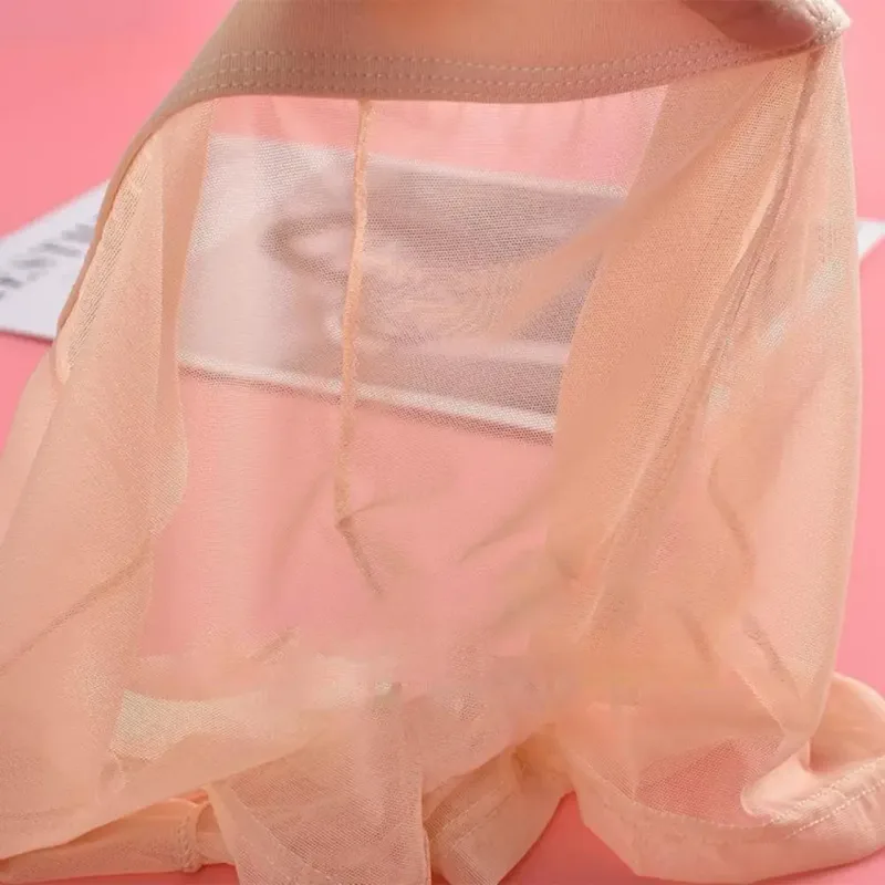 Şeffaf Boksörler Erkekler için Erkek Külot See Through Seksi Örgü Düşük Bel Buz Ipek Ince Soğutma Erkek Külot Erkek iç çamaşırı — image 27