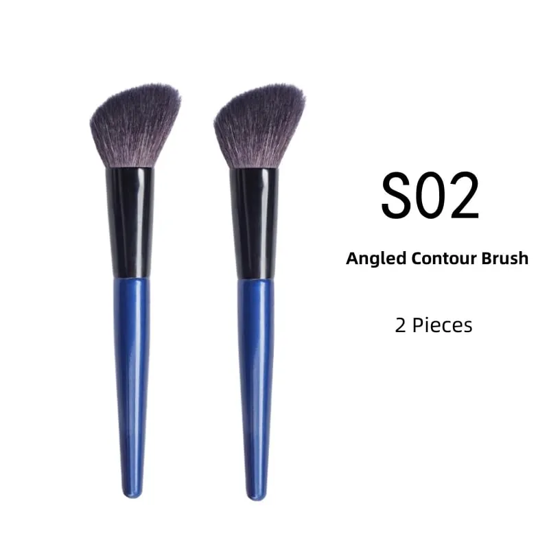 Angled Sculpting Brush Contour Natural Goat Hair Face Blusher Powder Makeup Brushes