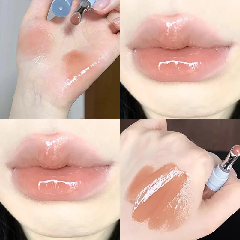 카푸비니 미러 워터 글로스 젤리 립 글로스 지속성 기름기 없는 메탈 아이스 투명 유리 립 색조 모이스춰 라이징 립 에센스 오일 메이크업 — image 7