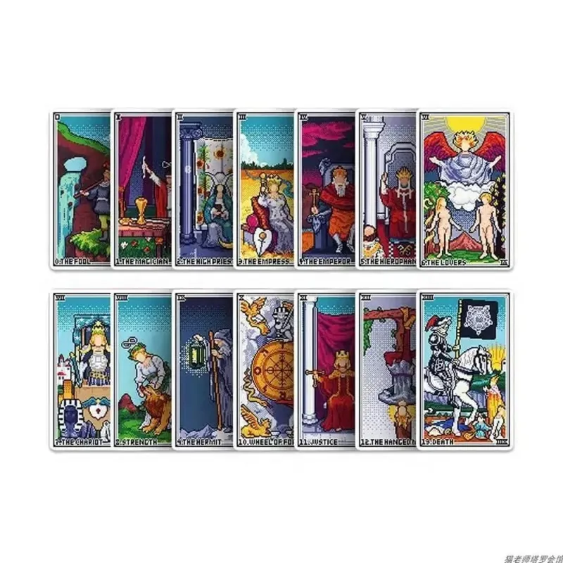 Pixel Tarot 78-Card Deck In English for Art Collection Family Friends Holiday Gift Festival Interesting Board Games Party — image 5