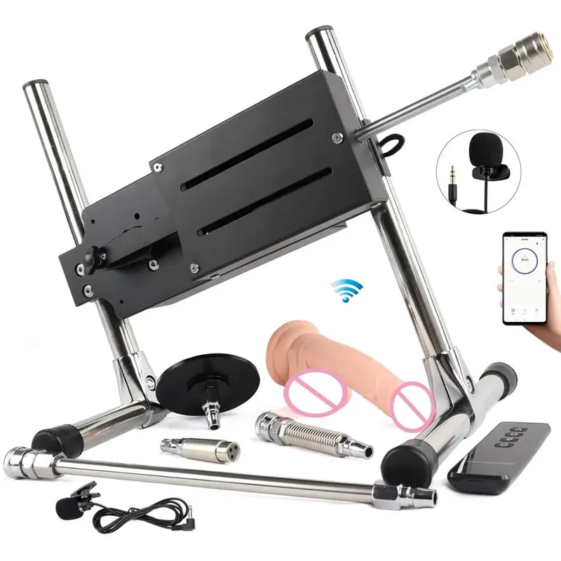 APP อัจฉริยะ Premium Sex Machine ระบบซิลิโคน Dildo Thrusting Love เครื่องรีโมทคอนโทรลนวดสำหรับผู้หญิง