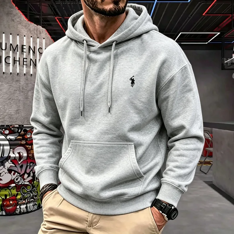 Áo Trùm Đầu Nam Cao Cấp Dài Tay Thu Đông 2026 Thời Trang Sang Trọng Thêu Ngựa Golf Top Áo hoodie Nam Quần Áo