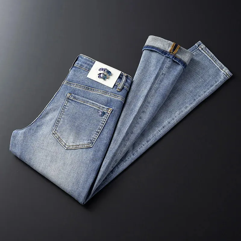 2024 New High-End Jeans Men's Light Luxury and Simplicity Versatile Casual Fashion Men's Clothing Slim Fit Tapered Pants — image 4