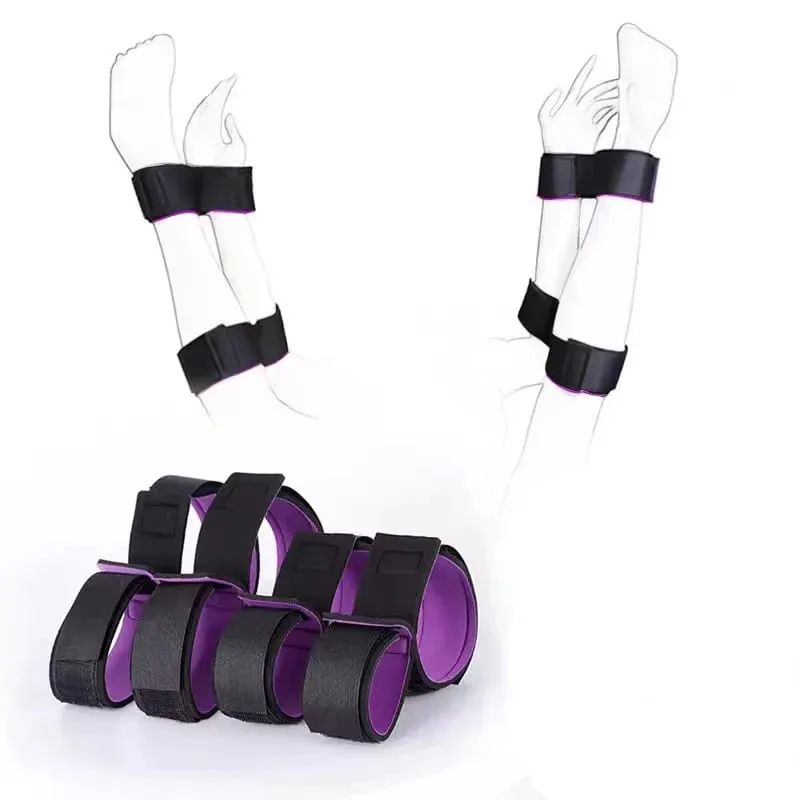 Bdsm Adult Couples Erotic Restraints Slave Wrists & Ankle Cuffs No Vibrator Sex Toys For Women Handcuffs Bondage Set Sex Shop18
