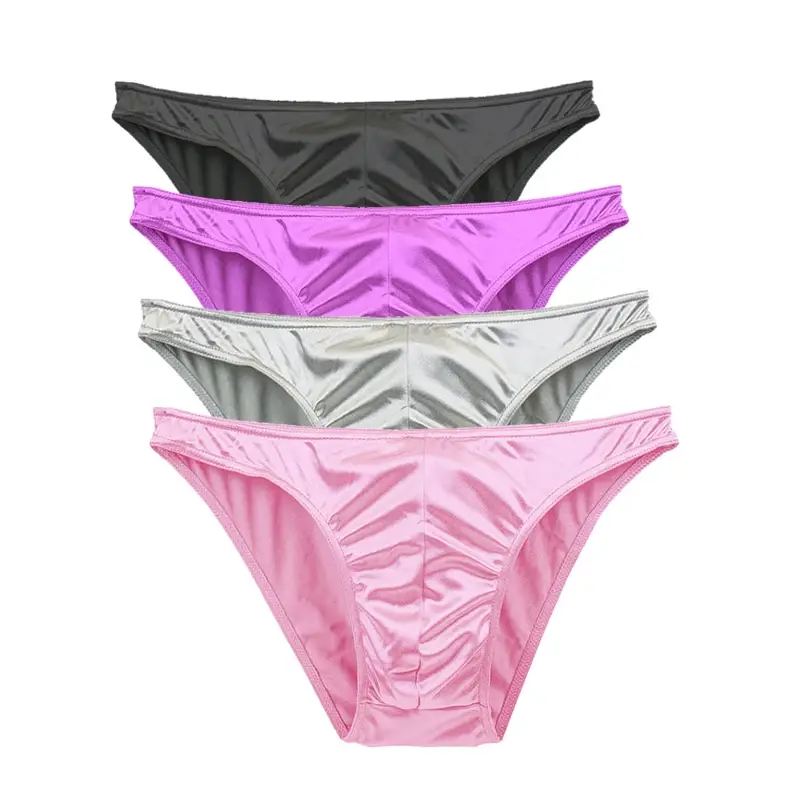 Mierside One Piese Plus Size Uomo Intimo Mutandine Rigonfiamento da uomo Mutandine di seta traspiranti Lotto di grandi dimensioni Mutande morbide S-3XL — image 4