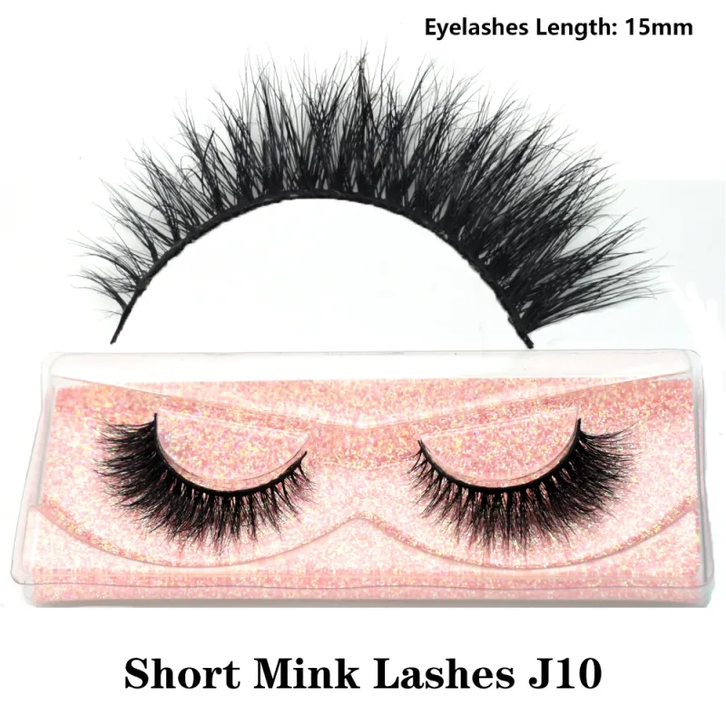 Real Mink Fluffy Short Eye Lashes Extension Wispy Soft Natural Short False Eyelashes Daily Wear Full Strip Lashes Makeup — image 23
