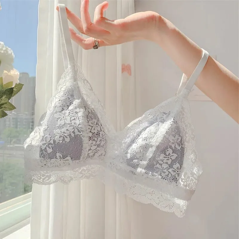 French Summer Bralette - Wireless Push-Up Bra for Small Chest Ultra-Thin Triangle Cups & Sexy Lingerie Set & Sexy Tushy — image 3
