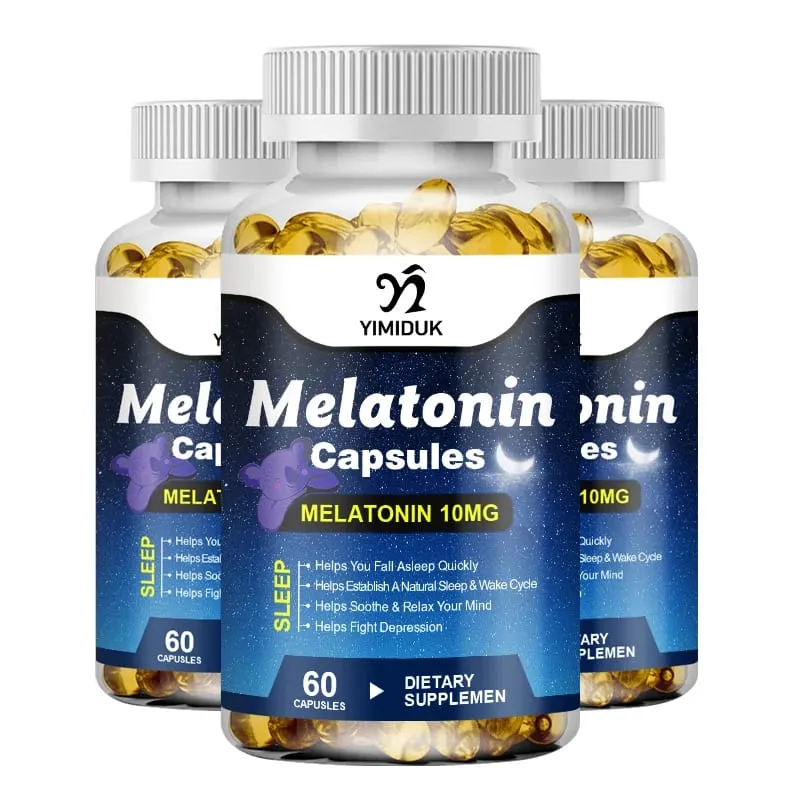 Melatonin 10mg Sleep Dietary Supplement No Habit Deep Sleep Contains Melatonin - Healthy Sleep - 120 Capsules
