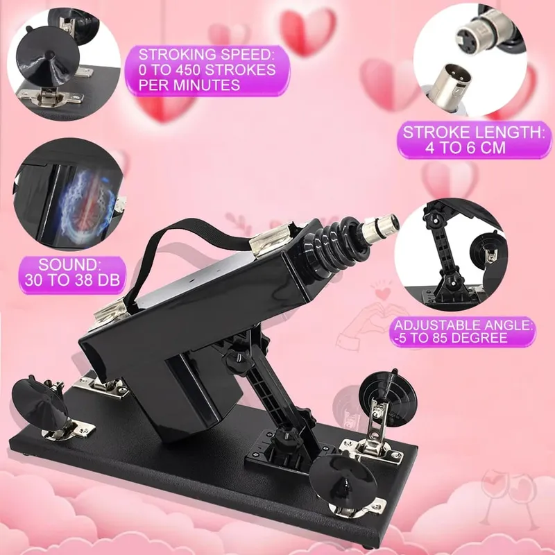 Sex Machine for Woman Adjustable Masturbating Pumping with 3XLR Accessories Sex Gun Love Machine for Men Adult Toys