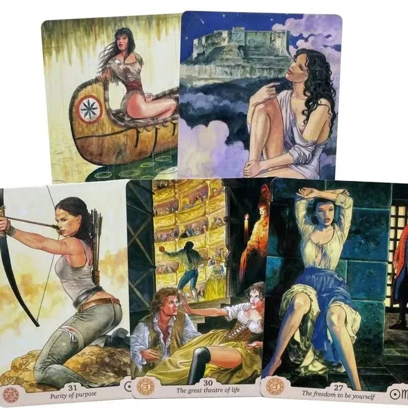Chakras Eros And Astrology Manara Erotic Oracle Cards A 35 Tarot English Divination Tarot Cards Family Party Board Game — image 3