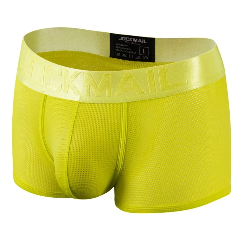 Sexy Underwear Mens Flat Corner Pants Ice Silk Breathable Youth Quadrangle Pants Guard Pants Mesh Quick Drying