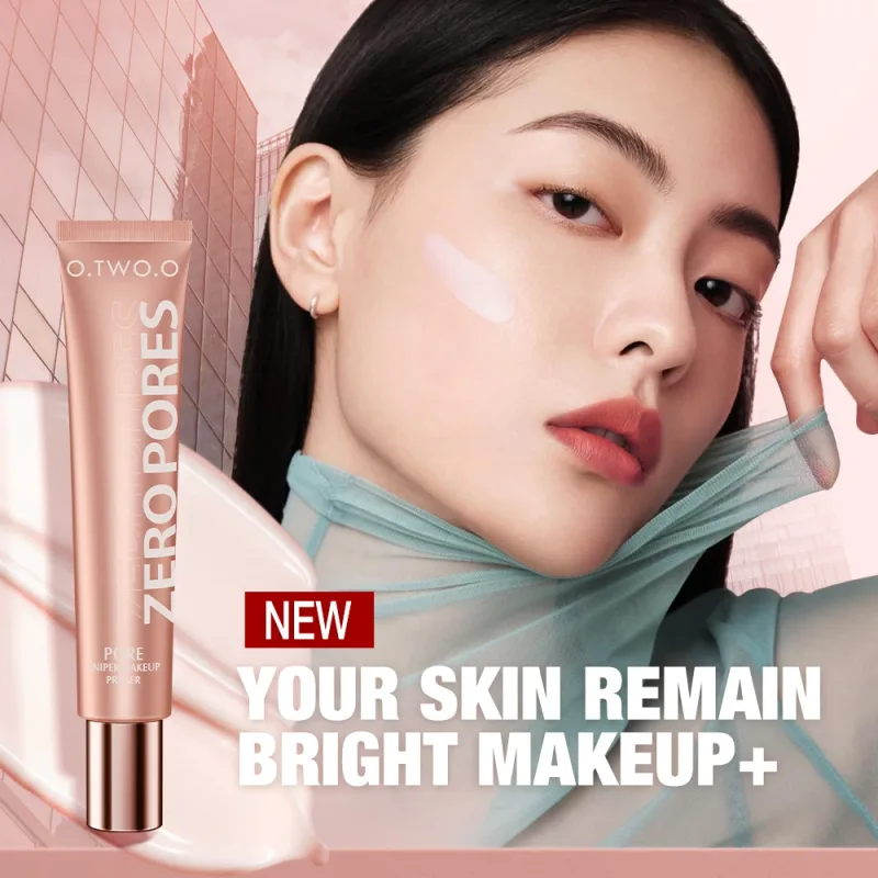 O.TWO.O 2pcs Face Makeup Set Primer Air Cushion BB Cream Invisible Oil-control Pore Soft Focus Long-lasting Brightskin Cosmetics