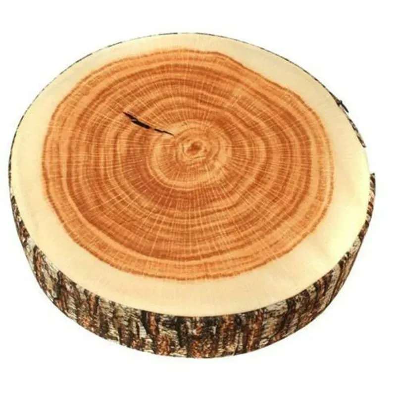 Stump Creative Pillow High Simulation Round Stump/wooden Board/cutting Board Modeling Cushion Cute Pillows — image 7