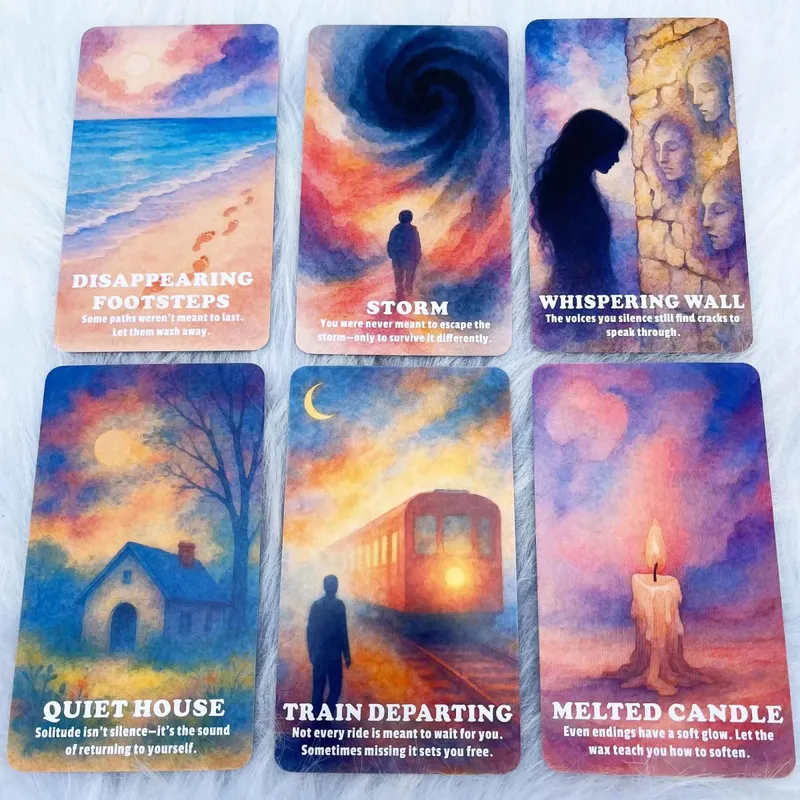 54 Card Echoes Of The Soul Deck for Self-Discovery and Tranquility 13x8cm Size Perfect for Ages 14+ Spiritual Divination Card