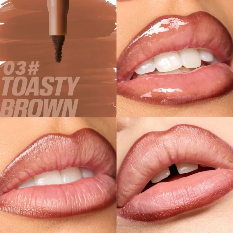 Velvet Brown Lip Liner Pensil Nude Matte Waterproof Non-stick Cup Ceri Merah Lip Liner Lip Contour Pen Lipstick Makeup Untuk Wanita — image 9