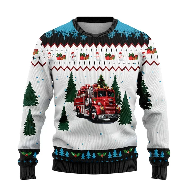 Suéter feio de Natal com estampa 3D de animal fofo para homens e mulheres roupas engraçadas com design de caveira moletom gráfico casual gola redonda — image 5