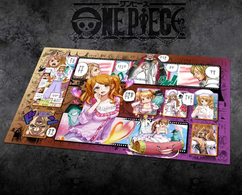 60*35cm Anime One Piece OPCG GAME Card PlayMat Comic Series New Four Emperors Teach Shankusu Buggy Luffy Chopper Collection Toys