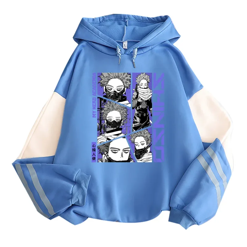 Anime My Hero Academia Hoodies Shinso Hitoshi Print Pullover Sweatshirts Harajuku Cartoon Style Crewneck Women Men Street Hoody — image 17