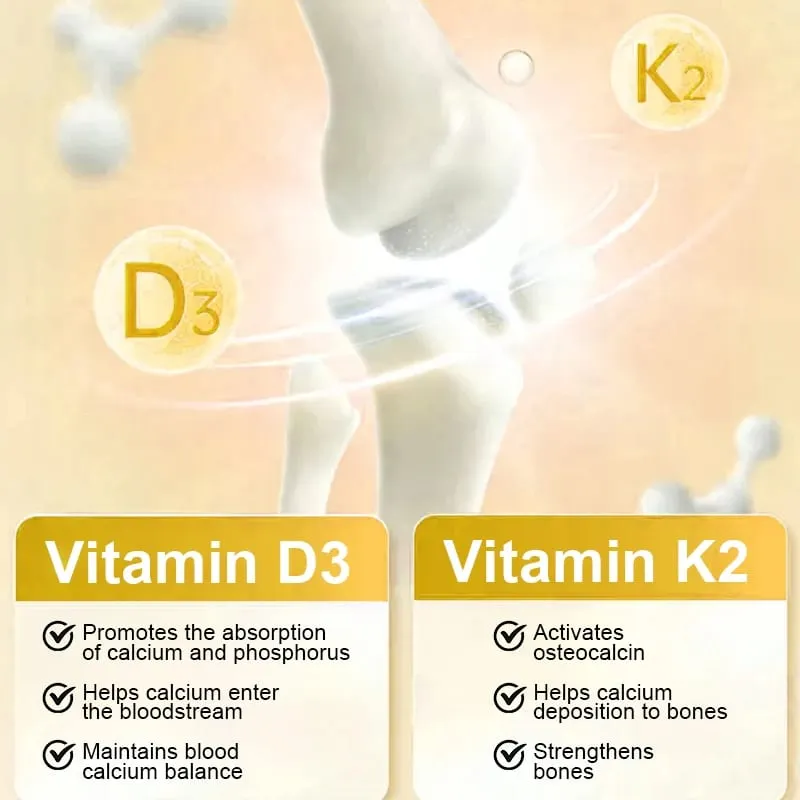 Bcuelov Vitamin D3+K2 5000 IU Vitamin D3 non-GMO formula easy-to-swallow vitamin D and K complex dietary supplement — image 5