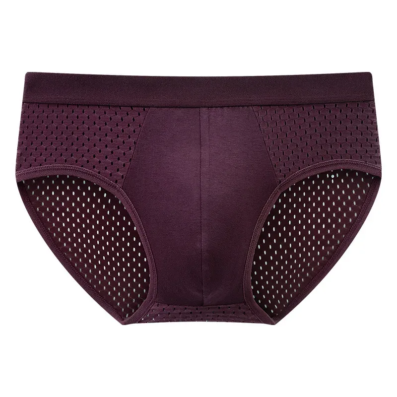 1/4 PCS Men Underwear Male Thin Breathable Triangle Panties for Men's Ice Silk Briefs Mesh Sexy Square Corner Pants for Shorts