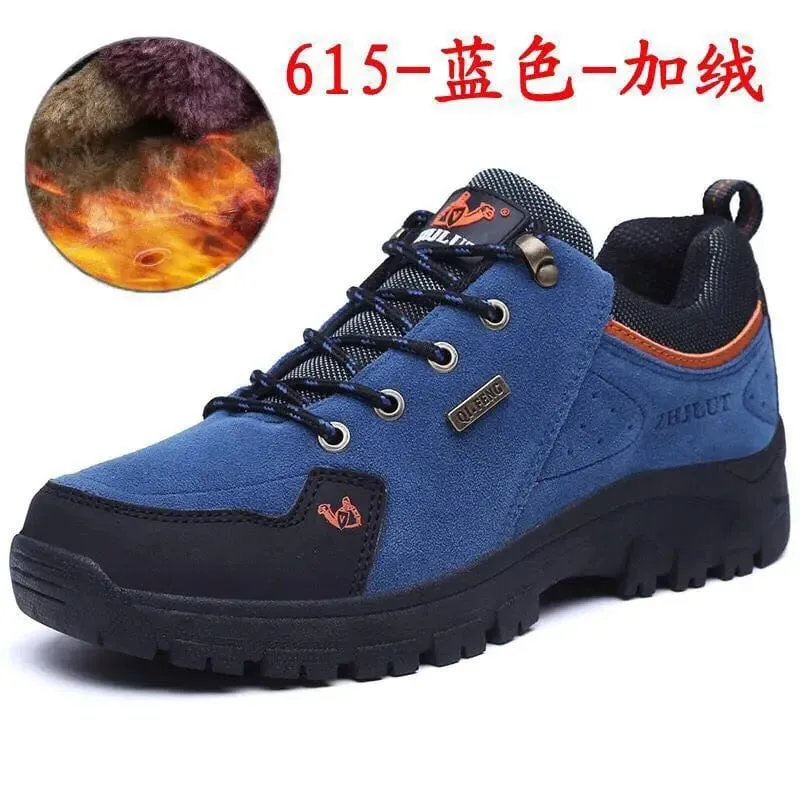 High Quality Outdoor Walking Sneakers Rubber Sole Suede Leather Men Hiking Shoes Durable Leather Climbing Shoes Zapatillas 36-47