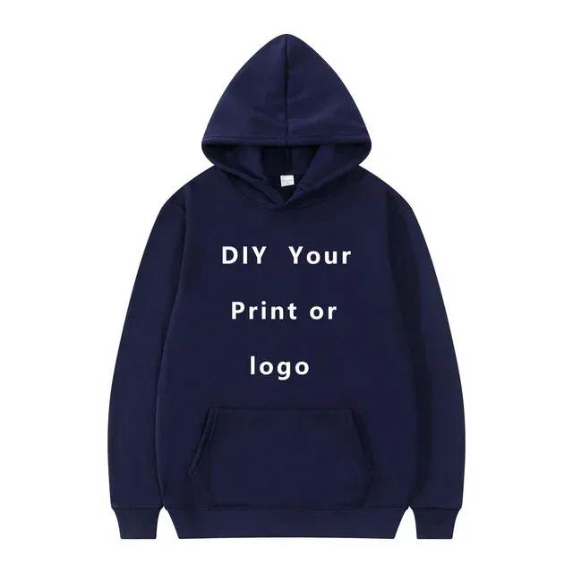 2024 Man Woman Casual Custom Printed Text DIY Hoodie Customized Logo Personalized Hoody Custom Hoodies Text Logo Sweatshirt
