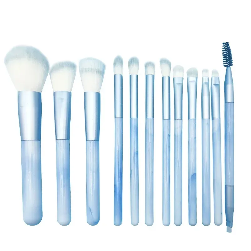 12 st Professionell Makeup Borste Set Premium Synthetic Foundation Concealer Powder Ögonskugga Blush Borstar Hygieniska skönhetsverktyg