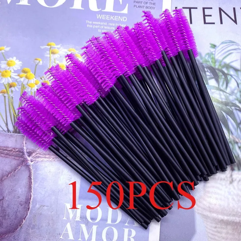 150/300pcs Mascara Wands Eyelash Brush Spoolies for Eye Lash Extension Eyebrow and Makeup Tool Wholesale Makeup Brushes — image 14