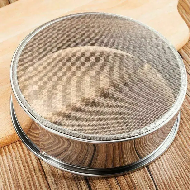 Stainless Steel Flour Sieve 40 Mesh Filter 15/20/25/30CM Kitchen Mesh Flour Sifter Flour Sieve Sifters Shakers Mesh Baking Tools — image 8