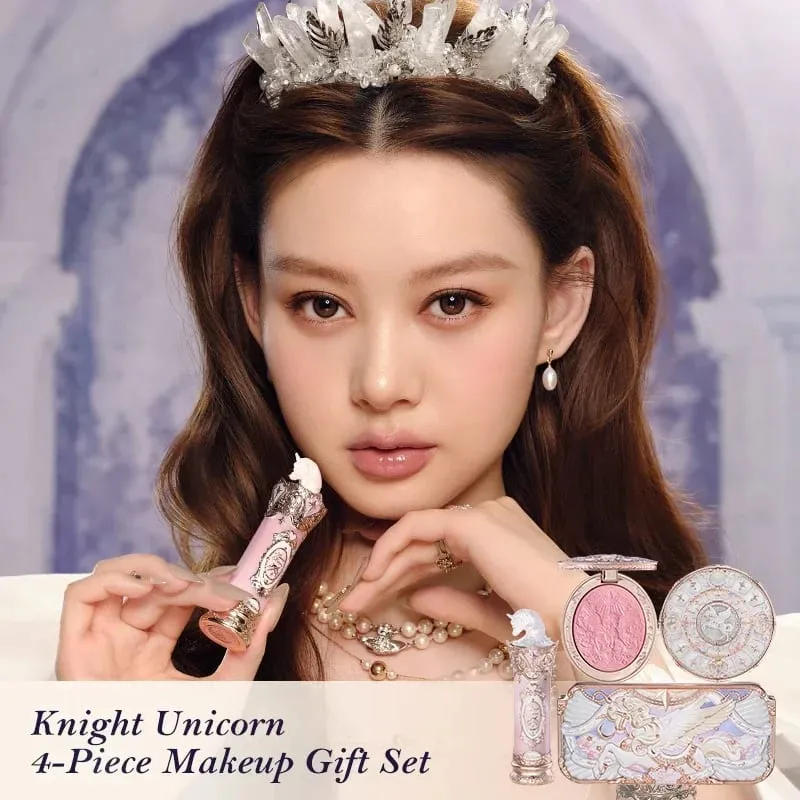 Flower Knows Knight Unicorn Collection Gift Set Makeup Palette Mirror Lipstick Blush Loose Setting Powder Kit De Maquillaje — image 2