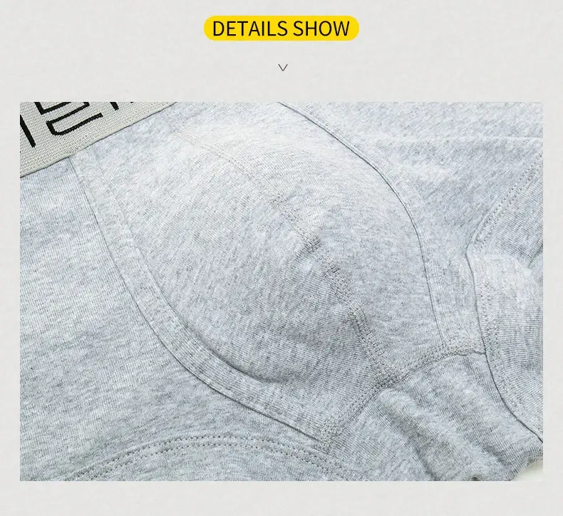 Seeinner رجل سراويل بوكسر القطن U محدب الحقيبة الملابس الداخلية لينة مريحة السروال Cueca Masculina M-XXL أسود أبيض رمادي — image 10