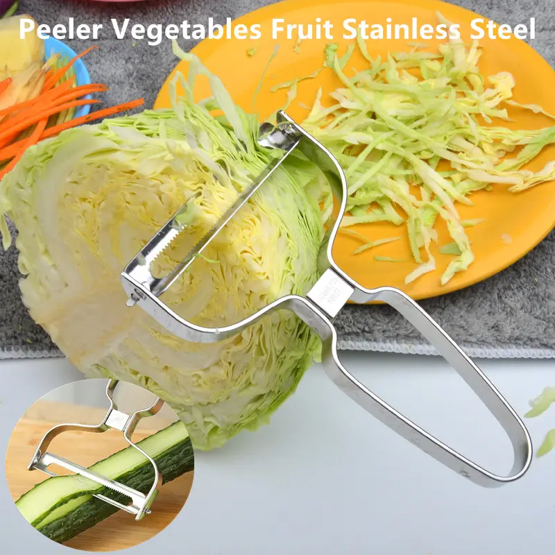 Peeler Vegetables Fruit Stainless Steel Knife Cabbage Graters Salad Potato Slicer Kitchen Accessories Cooking Tools Wide Mouth — image 1