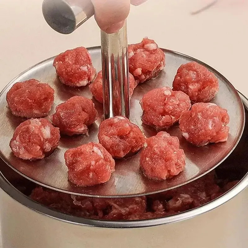 Press Meatball Maker Stainless Steel Meatball Maker Meat Balls Manual Multi-functional Maker Tool Household Kitchen Manual Mold — image 9