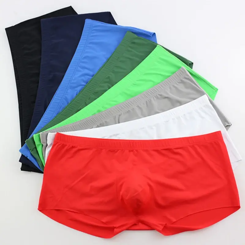 Men's Ice Silk Seamless Underwear Briefs Sexy U Convex Ultra-Thin Breathable Man Underpants Boxers — image 2