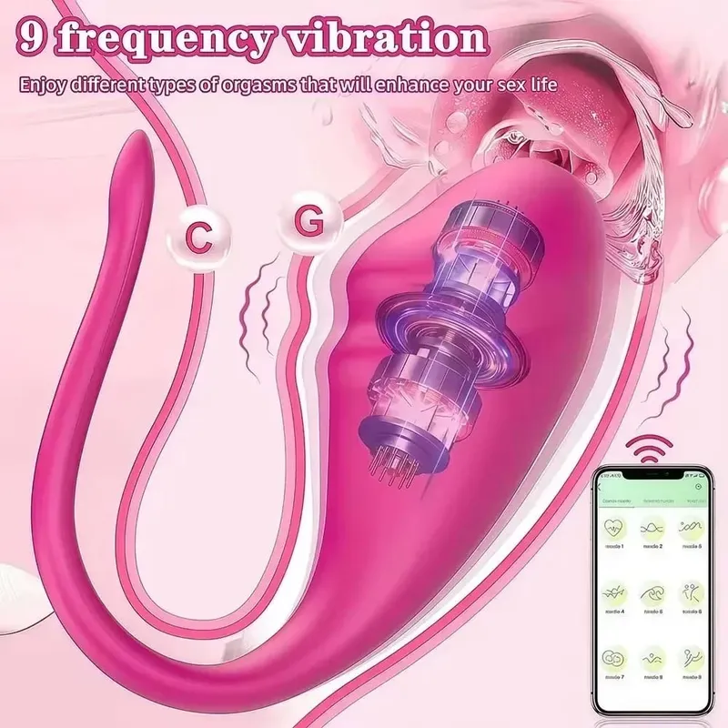 Potente vibratore per uovo di controllo dell'app indossabile Stimolatore vaginale clitorideo tipo U per coppie Massaggio Giocattolo del sesso del punto G per le donne 18+